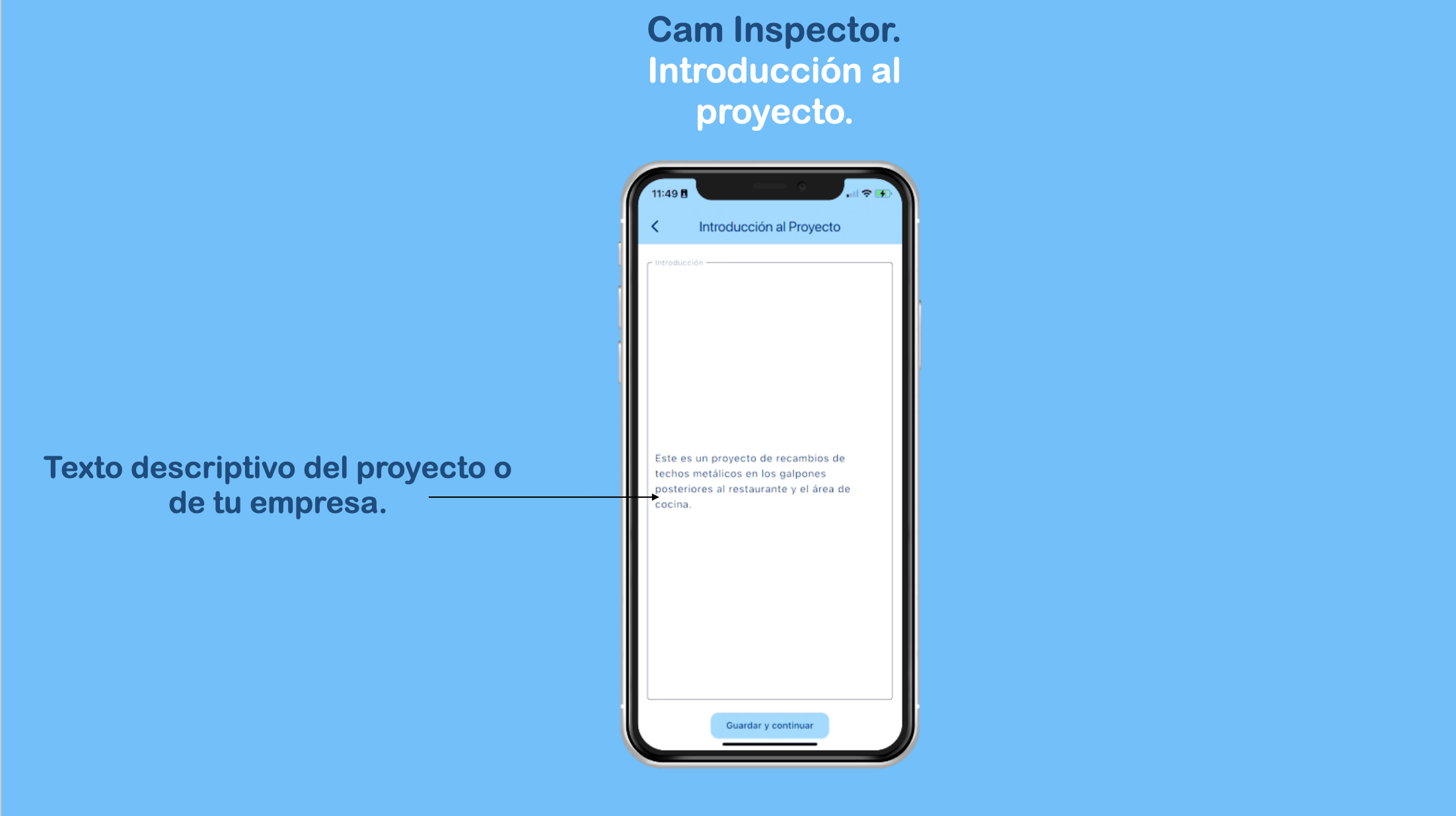 Pantalla de portada del proyecto
